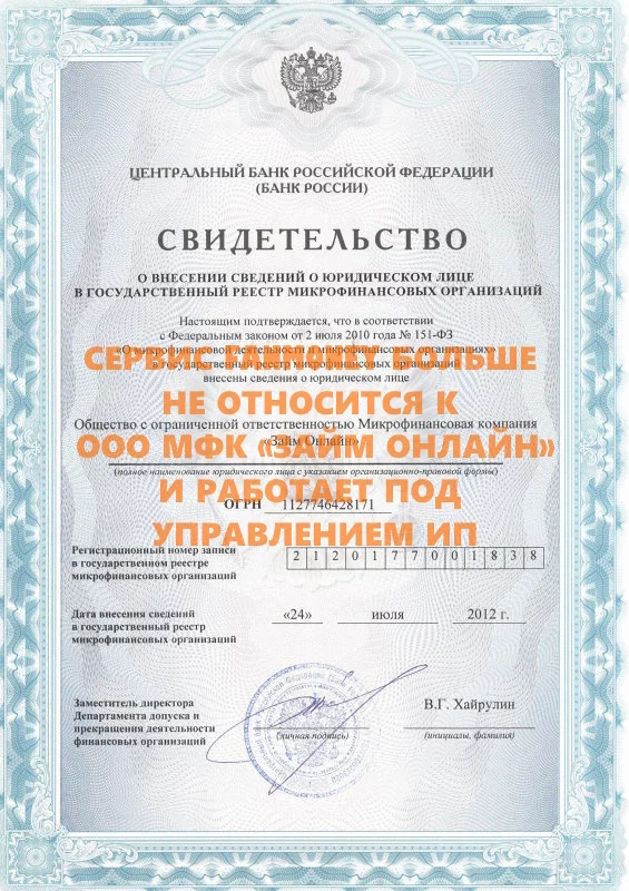 Лицензия ИП Реунов И. М.