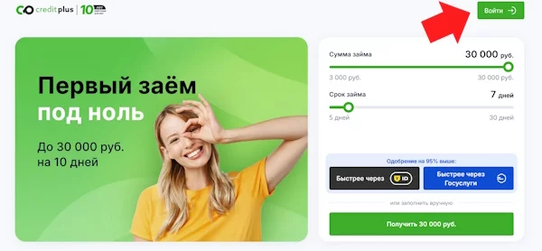 Вход в личный кабинет Кредит Плюс 